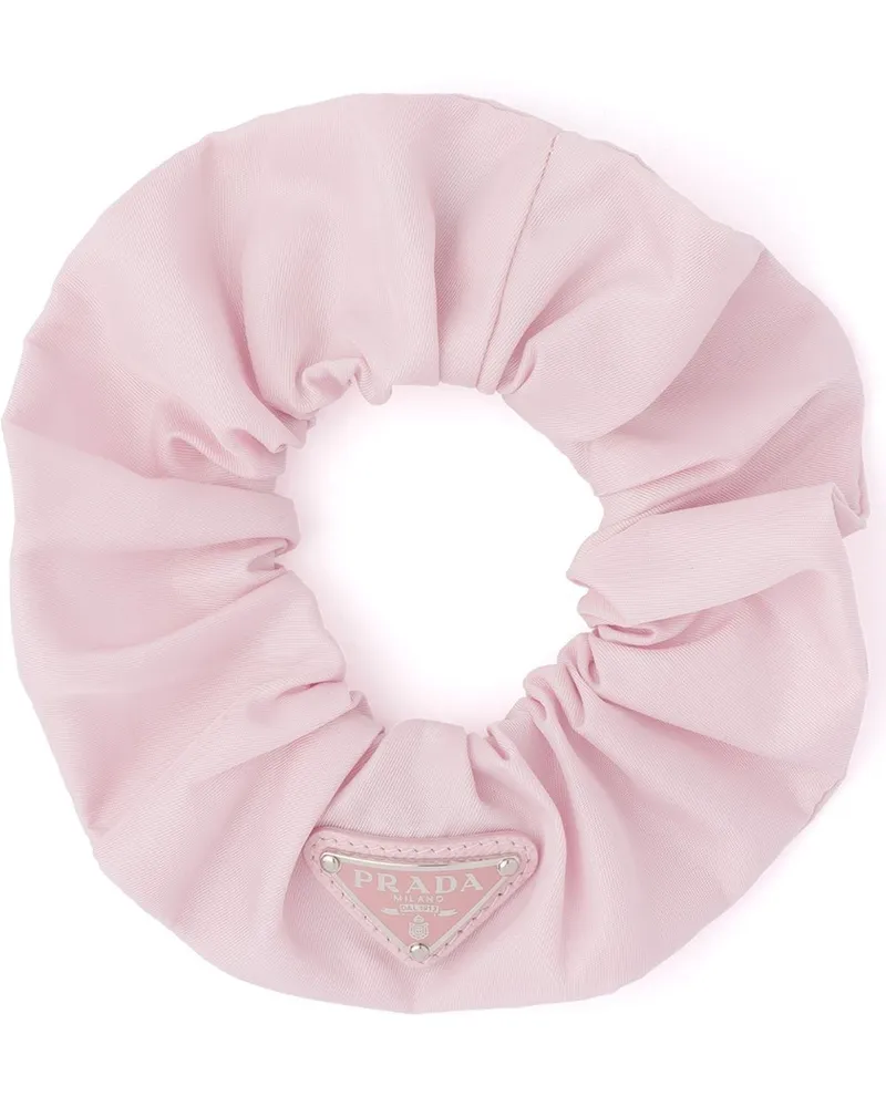 Prada Re-Nylon Haargummi mit Logo - Rosa Rosa