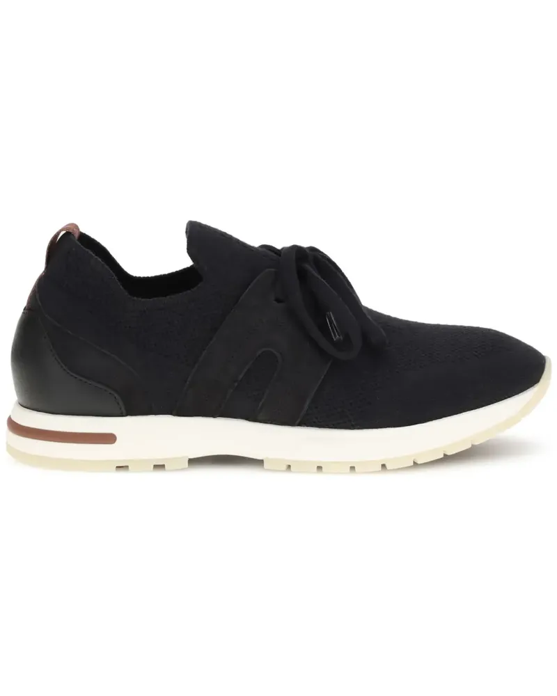 Loro Piana Sneakers mit Wildledereinsätzen - Schwarz Schwarz