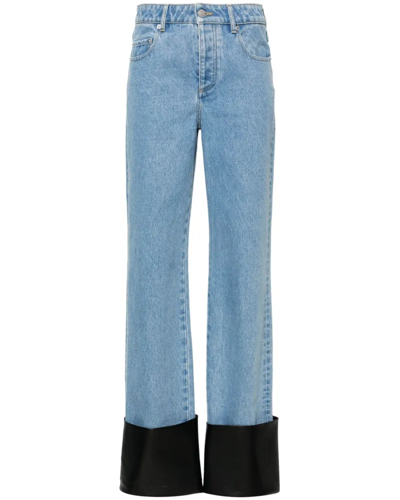 Nanushka Gerade Jeans mit Umschlag - Blau Blau