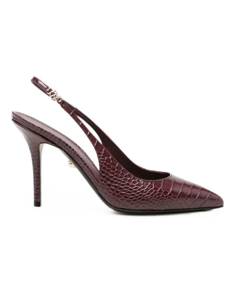 Alevì croc-effect slingback pumps - Rot Rot