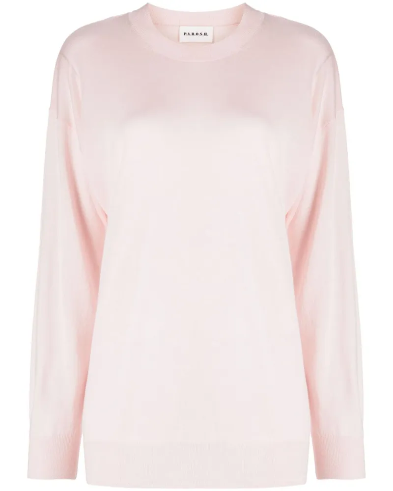 P.A.R.O.S.H. Pullover mit rundem Ausschnitt - Rosa Rosa