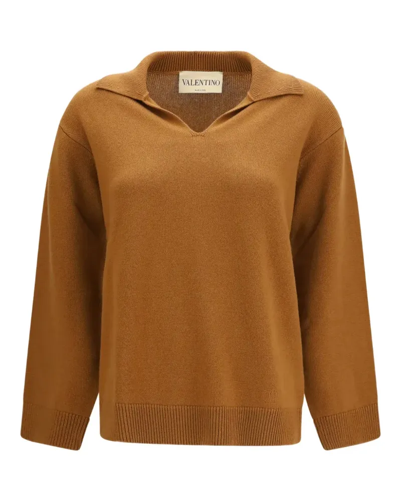 Valentino Garavani cashmere polo-collar sweater - Nude Nude