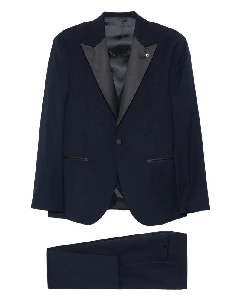 Manuel Ritz Smoking mit Seidenrevers - Blau Blau