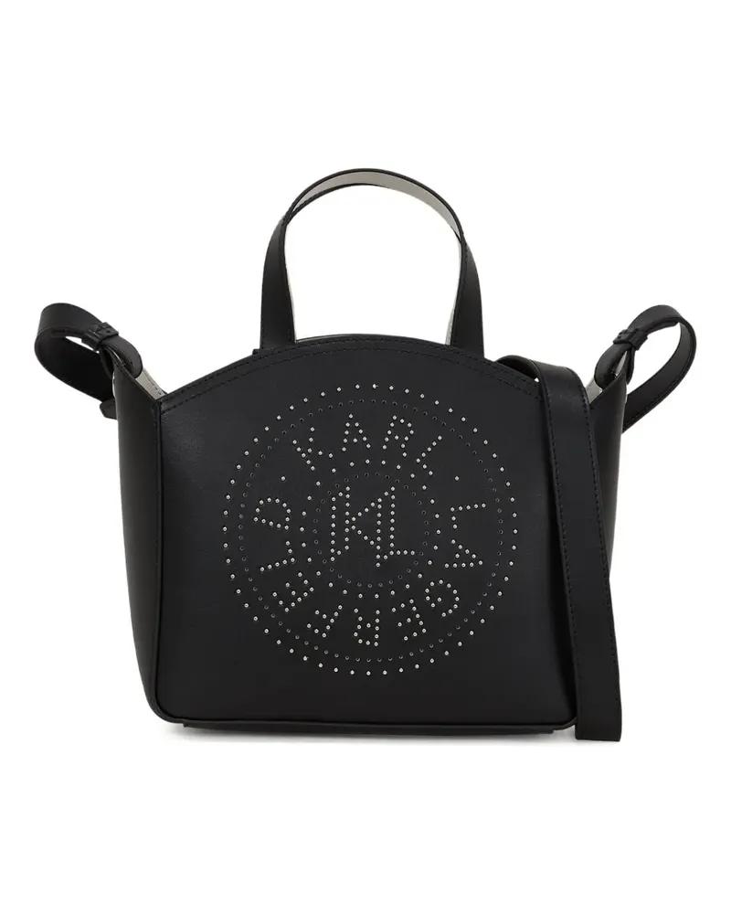 Karl Lagerfeld Kleine K/Circle Tote Bag mit Nieten - Schwarz Schwarz