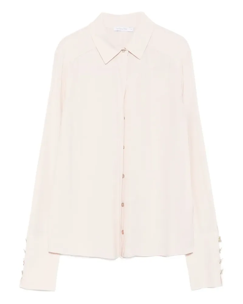 Patrizia Pepe Bluse mit Knopfmanschetten - Nude Nude