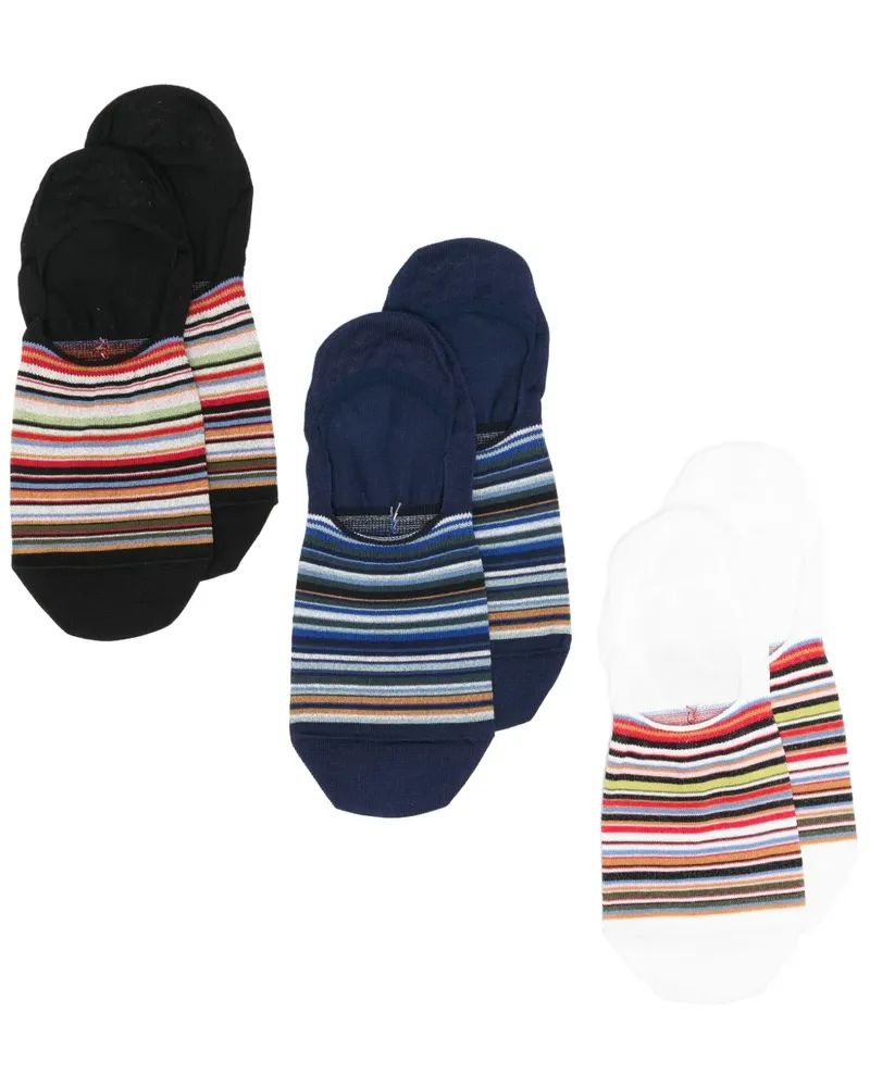Paul Smith Socken mit Artist Stripes (2er-Set) - Schwarz Schwarz