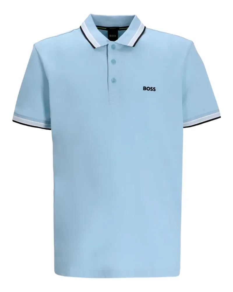 HUGO BOSS Poloshirt mit Logo-Stickerei - Blau Blau