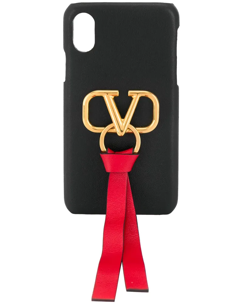 Valentino Garavani iPhone X-Hülle mit VRING - Schwarz Schwarz