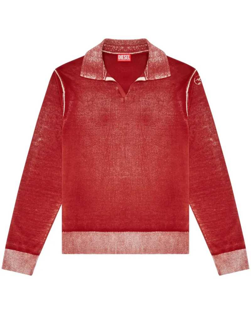 Diesel Ausgeblichener Pullover - Rot Rot