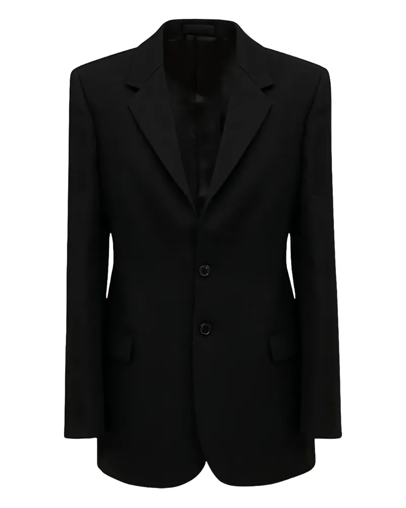 WARDROBE.NYC Geknöpfter Blazer mit fallendem Revers - Schwarz Schwarz