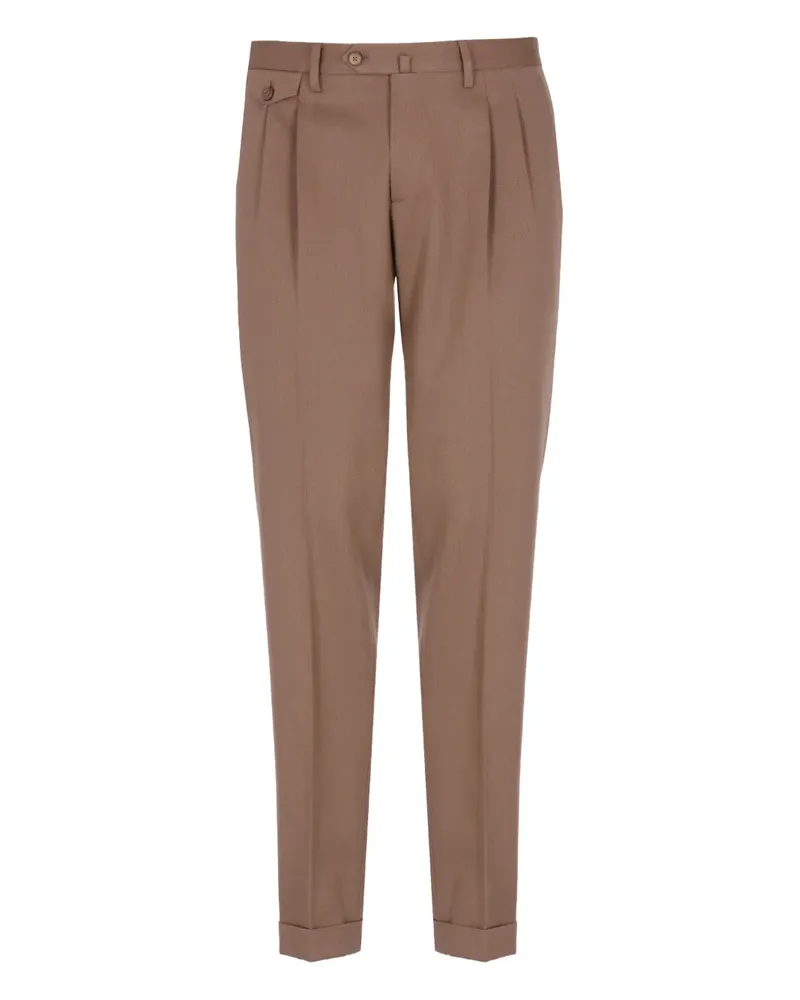 Briglia 1949 Plissierte Hose mit Umschlag - Braun Braun
