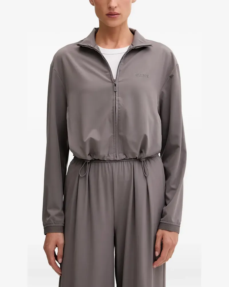 Guess logo-print track jacket - Grau Grau