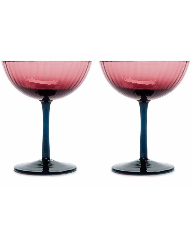 La DoubleJ Set aus zwei Champagnergläser - Violett Violett