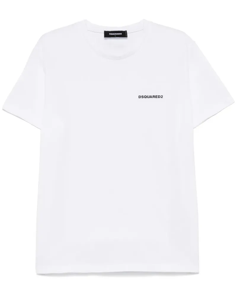 Dsquared2 T-Shirt mit Logo-Print - Weiß Weiß