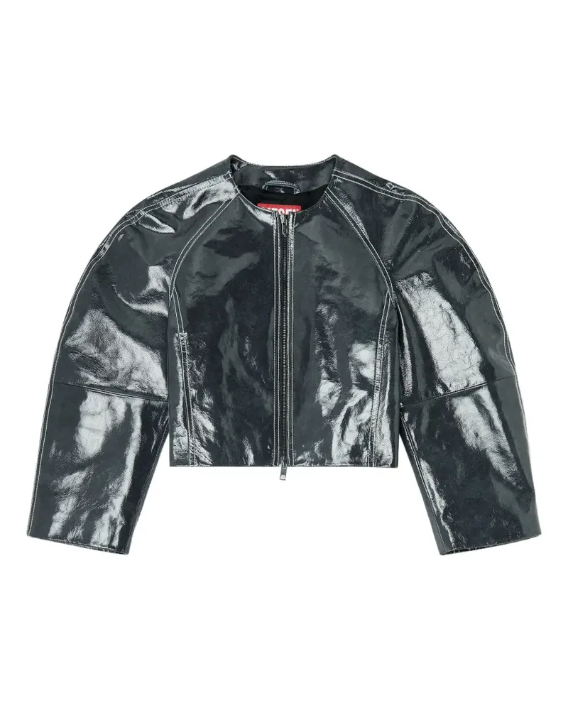 Diesel zip-up cropped jacket - Grau Grau