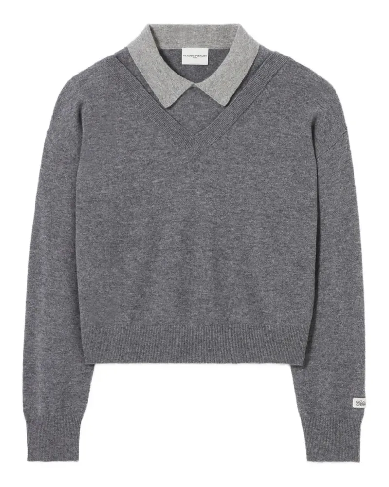 Claudie Pierlot V-neck wool jumper - Grau Grau