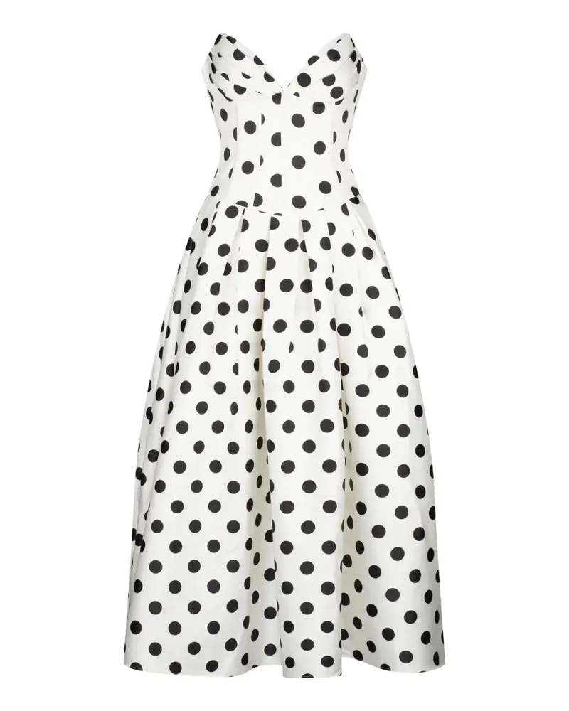 Atoir Pepper Midi polka-dot dress - Weiß Weiß
