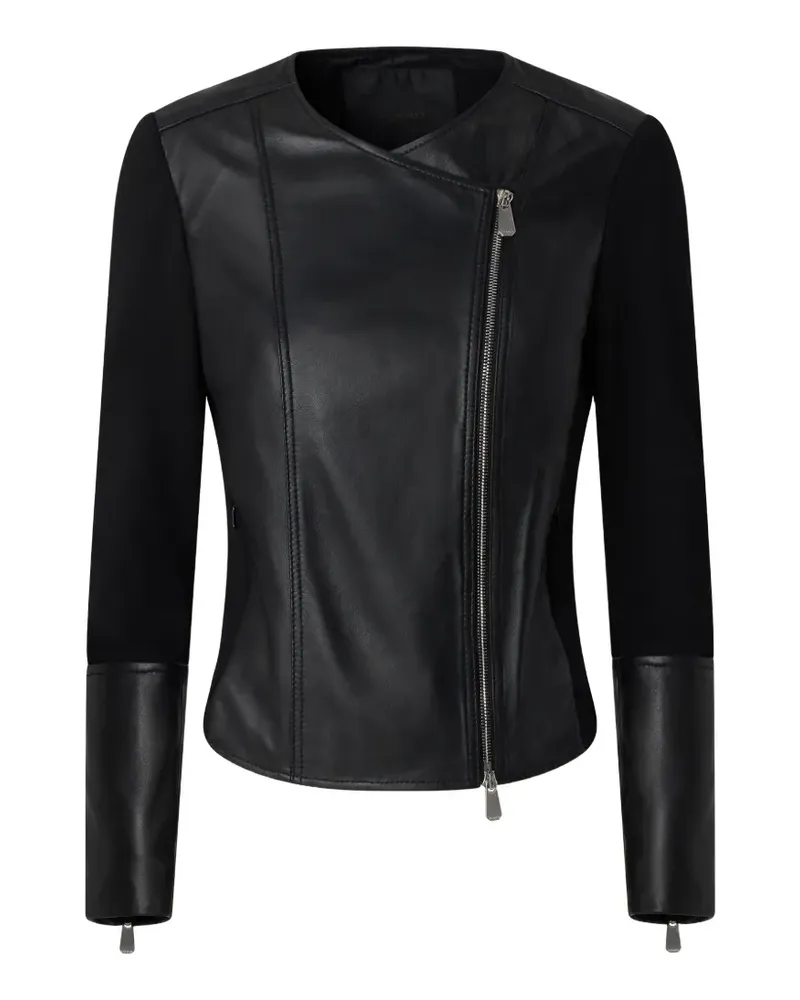 Pinko Lederjacke mit Einsätzen - Schwarz Schwarz