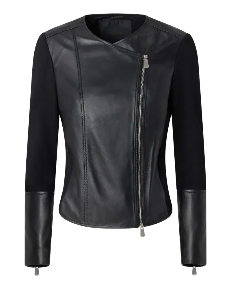 Pinko Lederjacke mit Einsätzen - Schwarz Schwarz