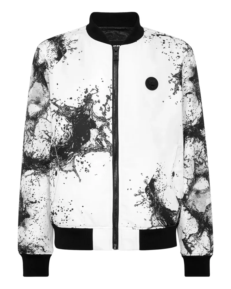Philipp Plein Splash Bomberjacke - Weiß Weiß