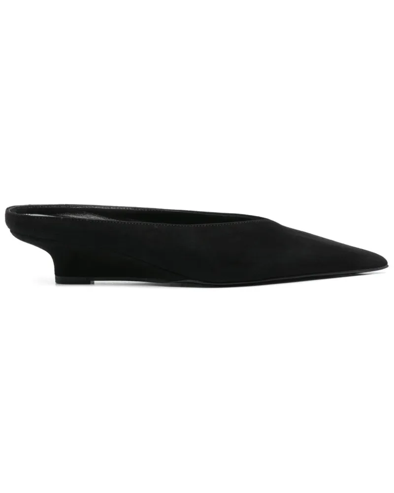 Totême Sharp Mules 35mm - Schwarz Schwarz