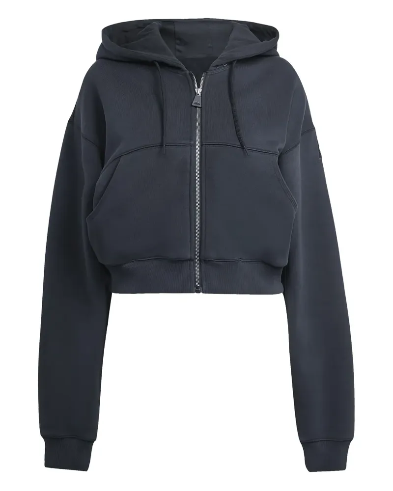 adidas Kapuzenjacke mit Logo-Patch - Schwarz Schwarz