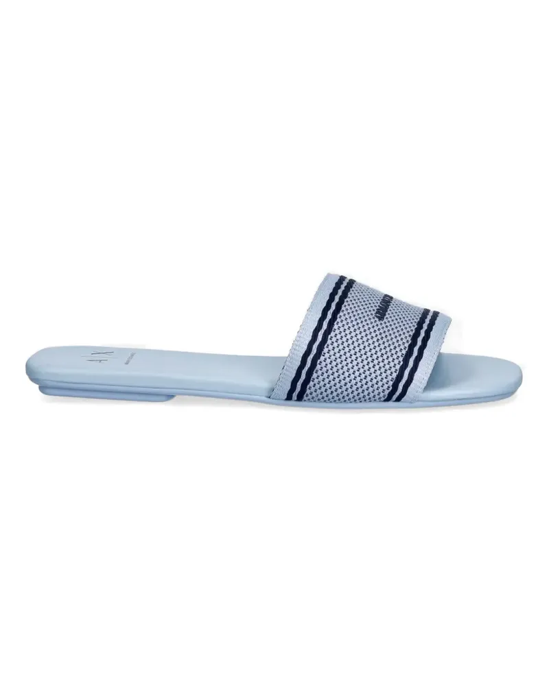 Armani Exchange Pantoletten mit Logo-Print - Blau Blau