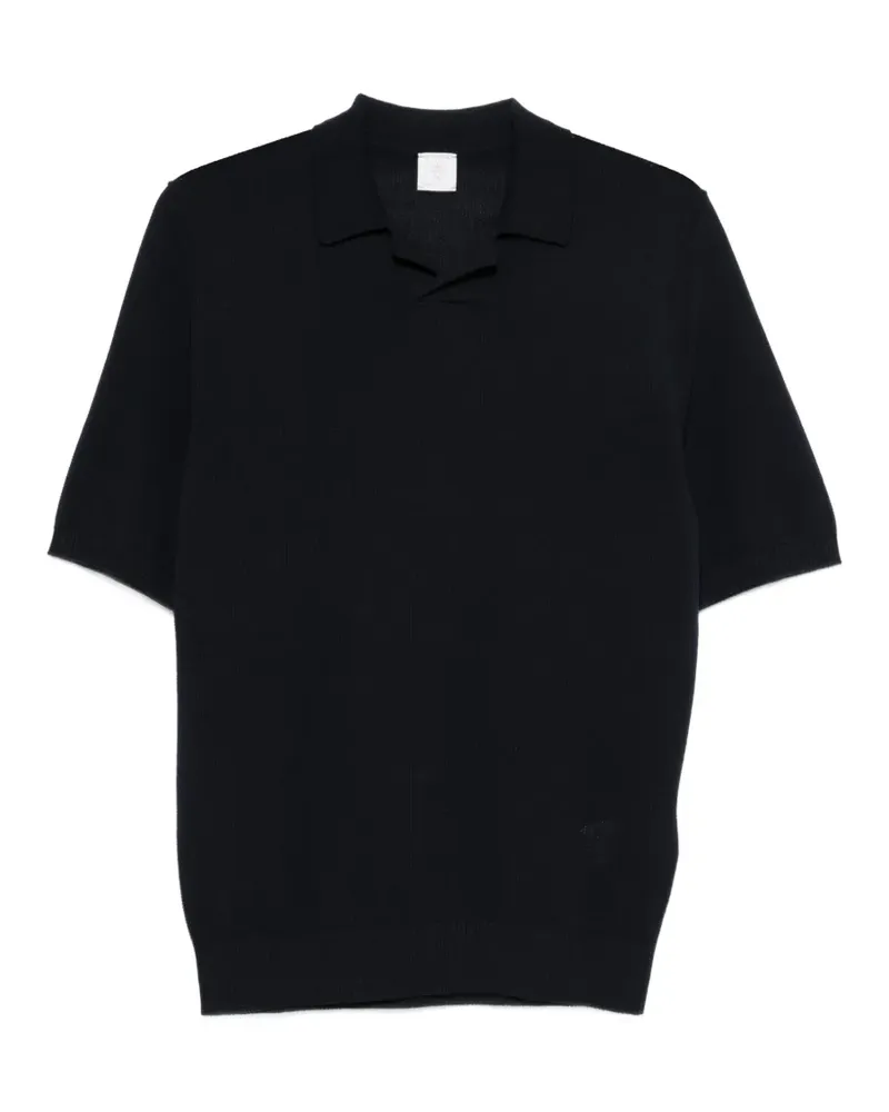 Eleventy Fein gestricktes T-Shirt - Blau Blau