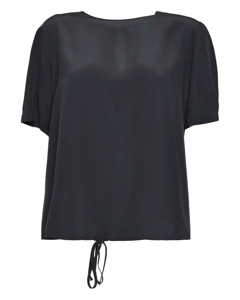 BARBA Kurzärmelige Bluse - Schwarz Schwarz