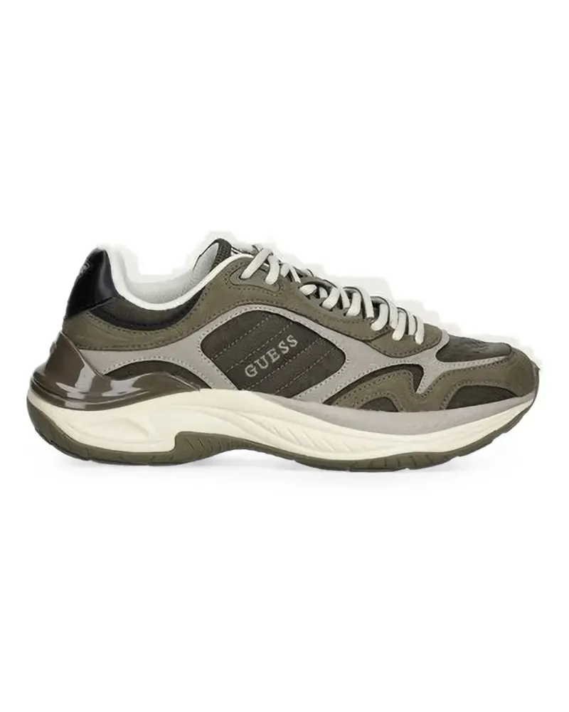 Guess Squan3 logo-print panelled sneakers - Grün Grün