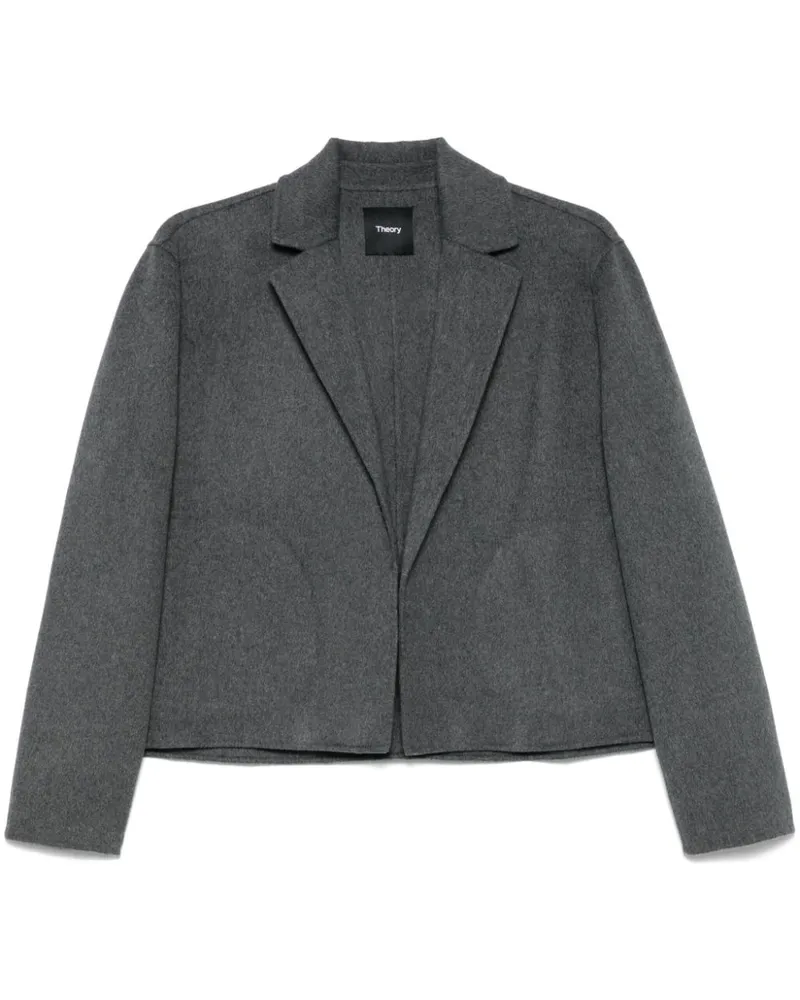 Theory Cropped-Jacke - Grau Grau