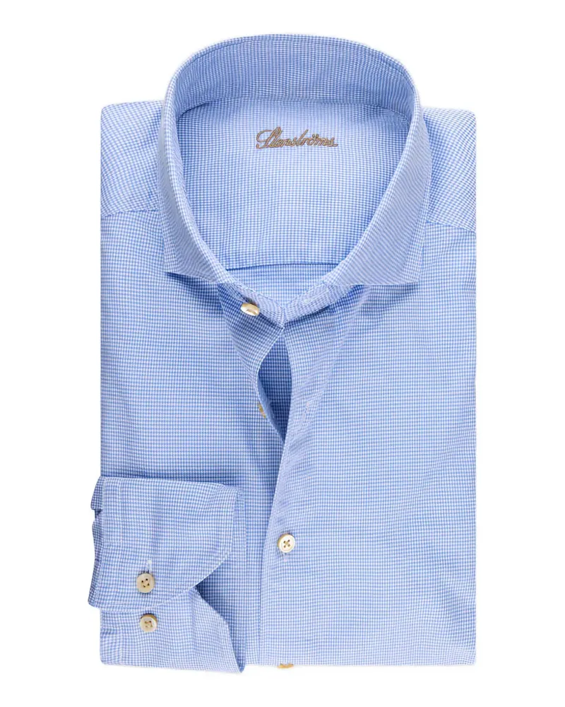 Stenströms checked twill shirt - Blau Blau