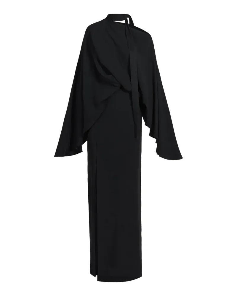 Taller Marmo Brooks draped asymmetric-neck maxi dress - Schwarz Schwarz