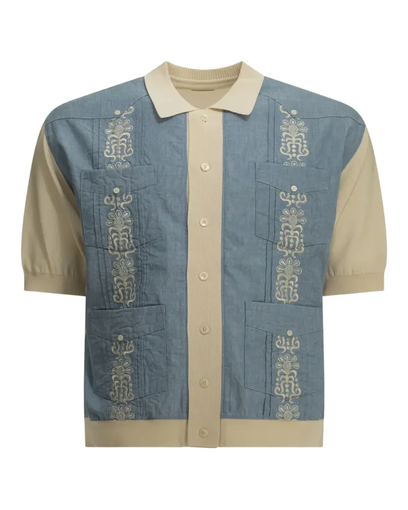 KAPITAL Hemd mit Stickerei - Blau Blau