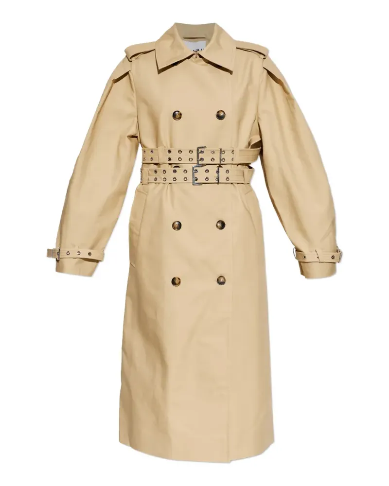 Ganni Trenchcoat mit Gürtel - Nude Nude