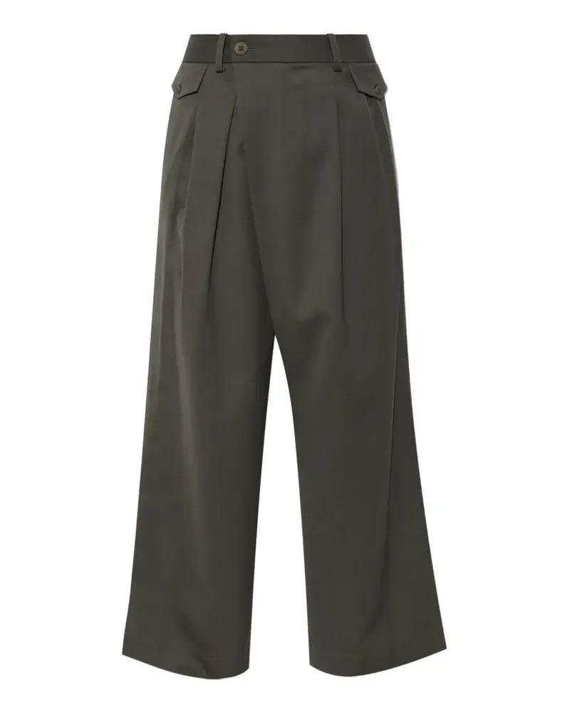 Issey Miyake Gewickelte Hose mit Falten - Grün Grün