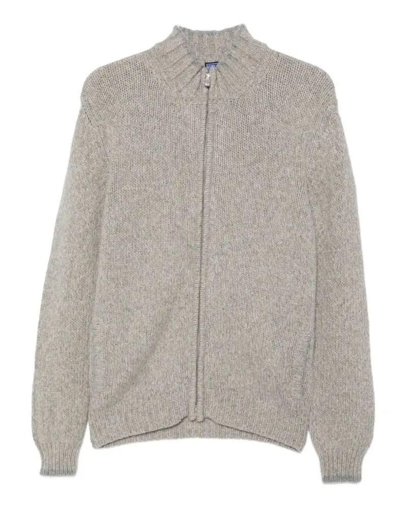 Fedeli Grob gestrickter Cardigan mit Reißverschluss - Grau Grau