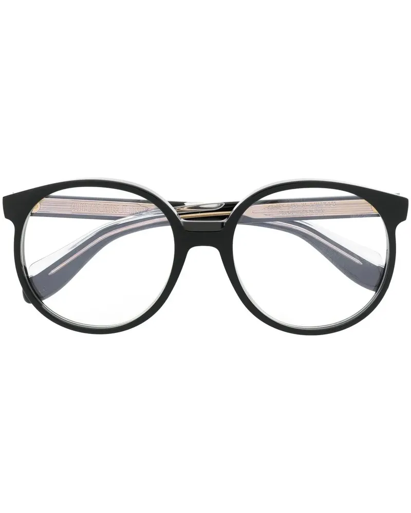 Cutler and Gross Brille mit rundem Gestell - Schwarz Schwarz