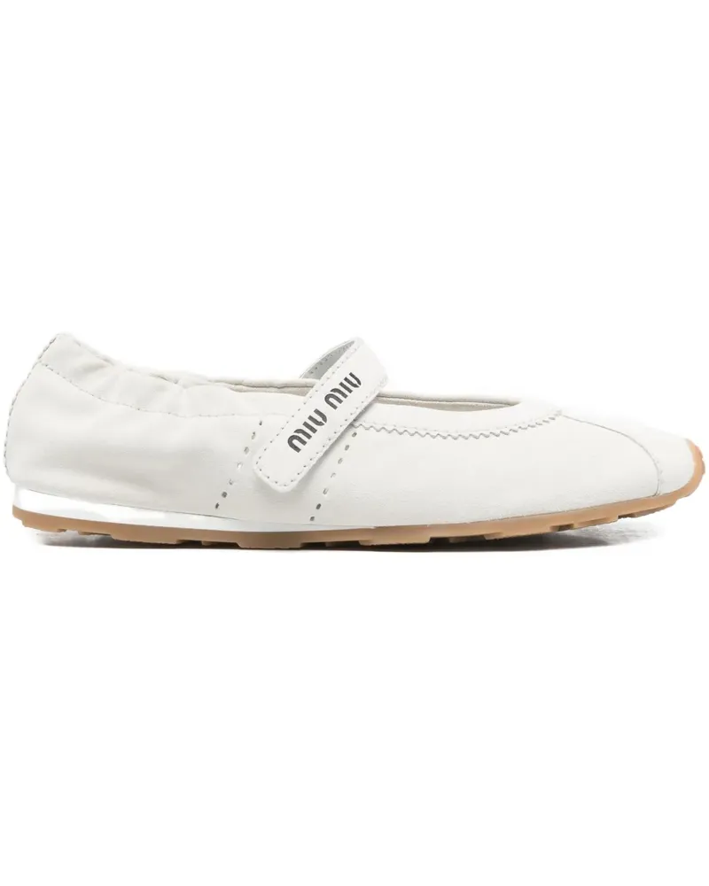 Miu Miu Ballerinas aus Nappaleder - Weiß Weiß