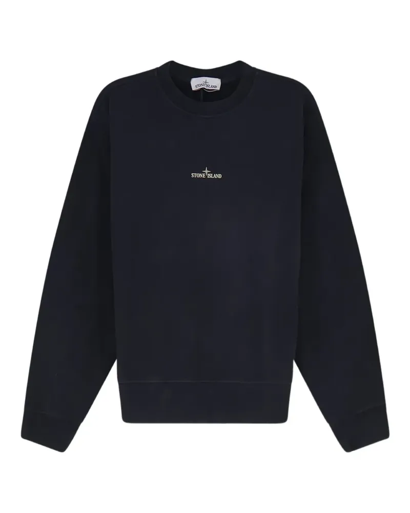 Stone Island Sweatshirt mit Logo-Print - Schwarz Schwarz