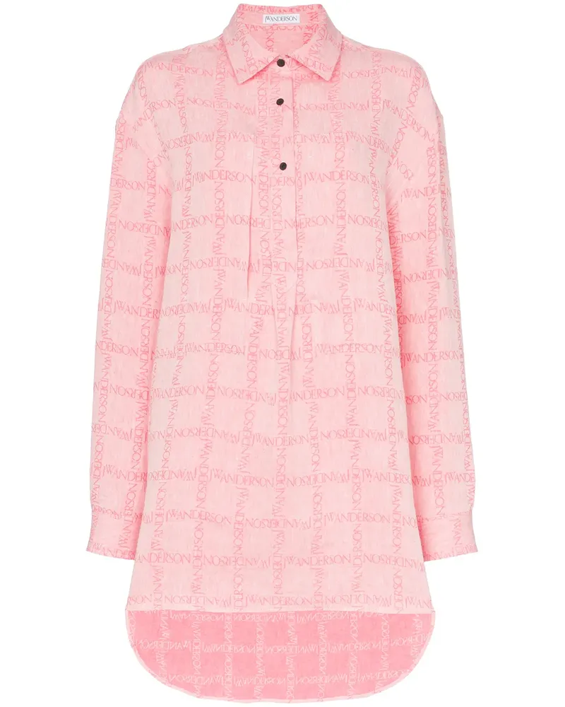 J.W.Anderson Oversized-Hemd mit Logo-Print - Rosa Rosa