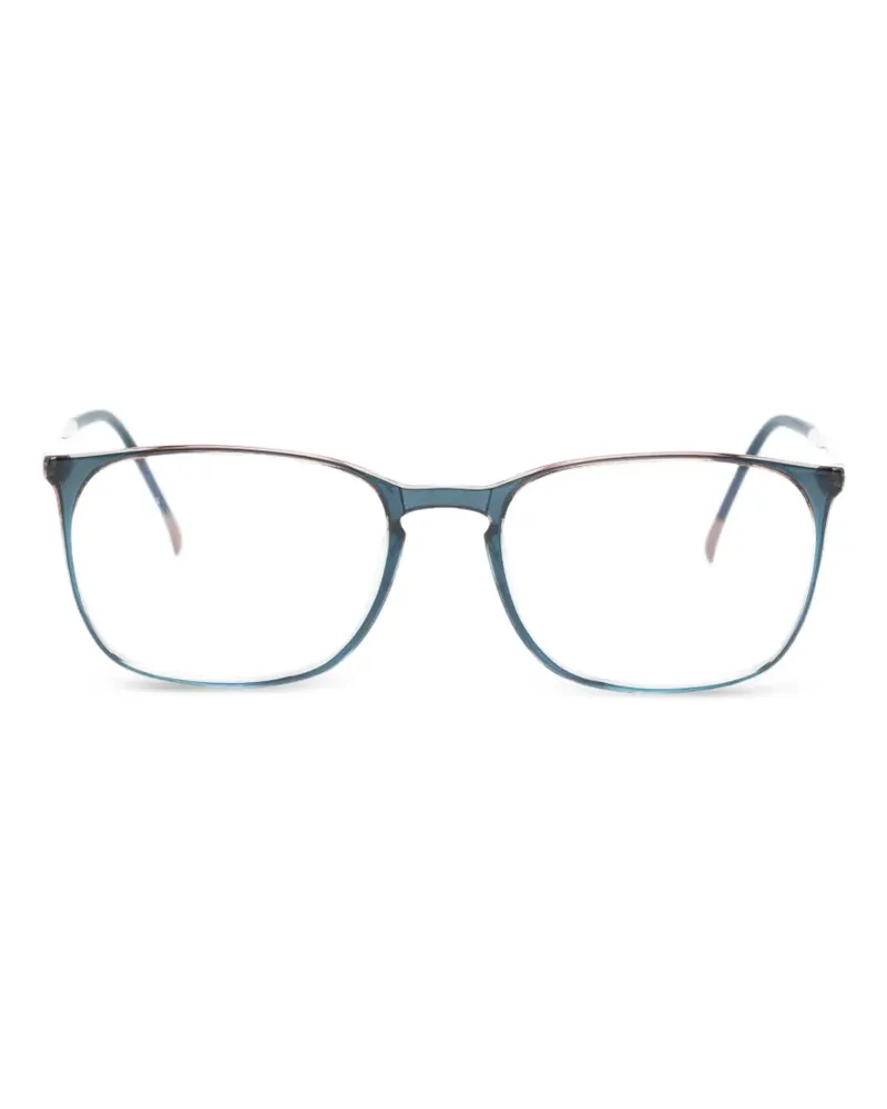 Silhouette Brille mit eckigem Gestell - Blau Blau