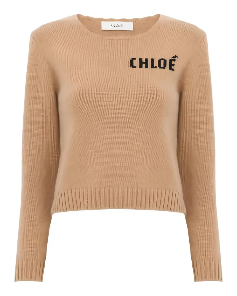 Chloé Pullover mit Logo-Stickerei - Braun Braun