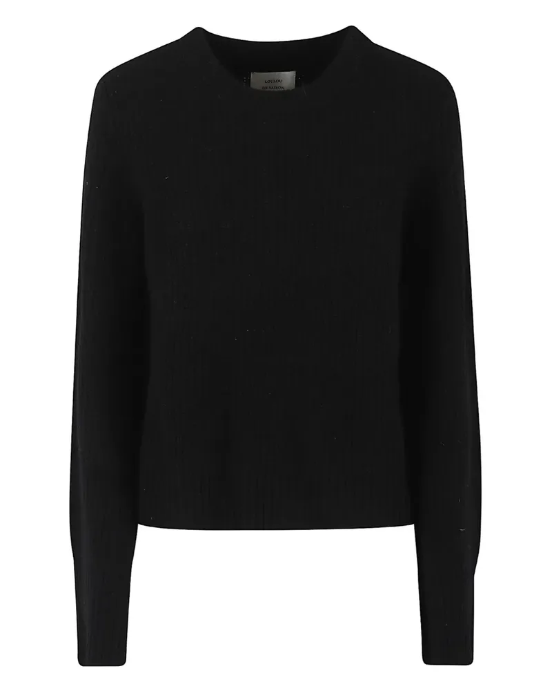 LOULOU Gerippter Kaschmirpullover - Schwarz Schwarz