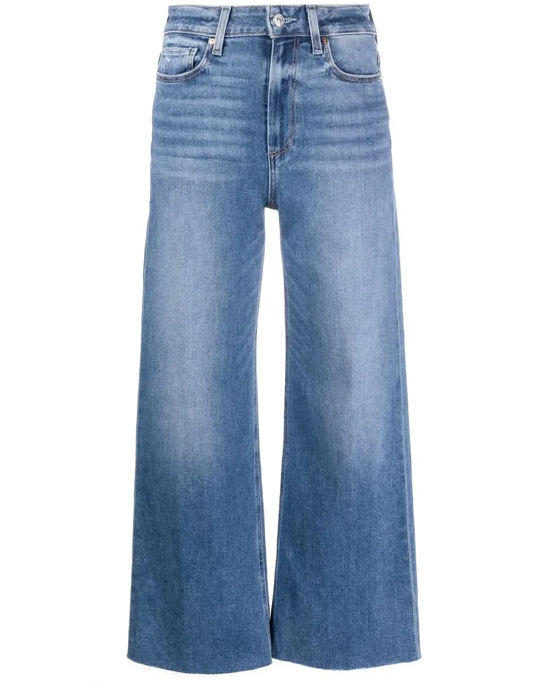 Paige Weite Cropped-Jeans - Blau Blau