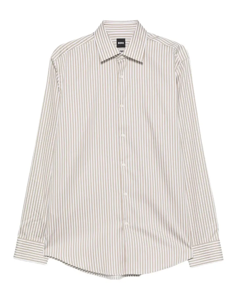 HUGO BOSS Joe striped long-sleeve shirt - Nude Nude