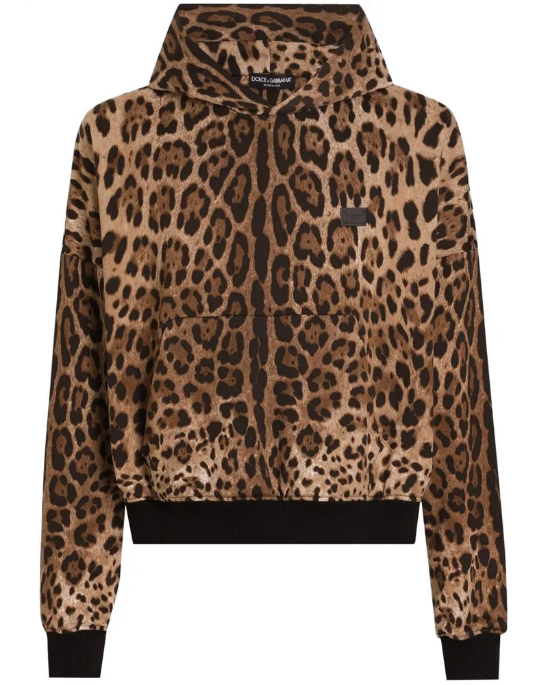 Dolce & Gabbana Jacke mit Leoparden-Print - Braun Braun