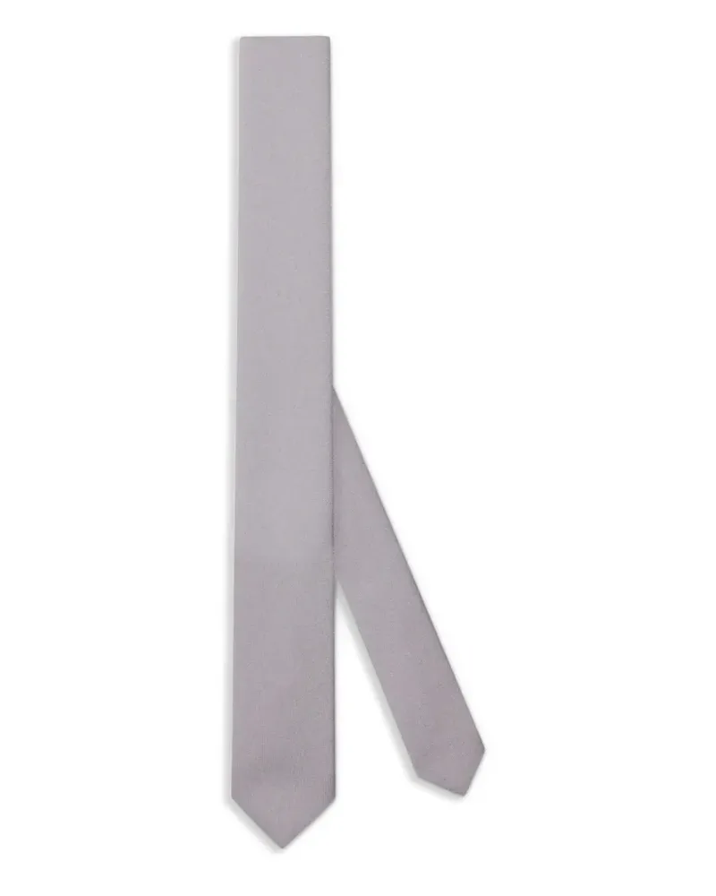 Gucci crepe-effect tie - Grau Grau