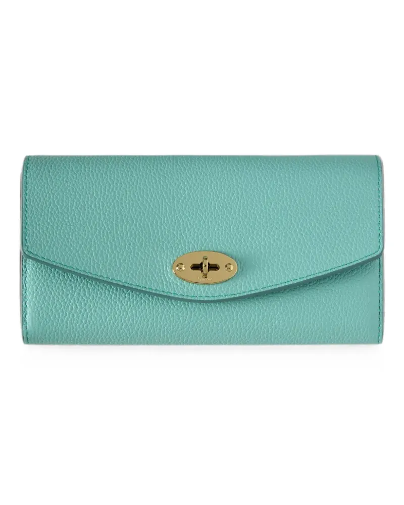 Mulberry Kleines Darley Portemonnaie aus gekörntem Leder - Blau Blau