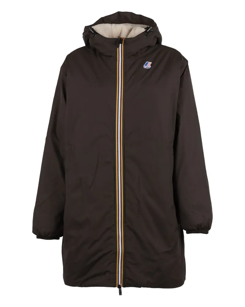 K-Way Kapuzenjacke mit Reißverschluss - Braun Braun